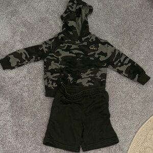 DKNY Camouflage Hoodie and Shorts Set